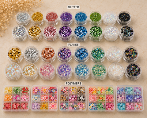 Glitters, Flakes & Polymer