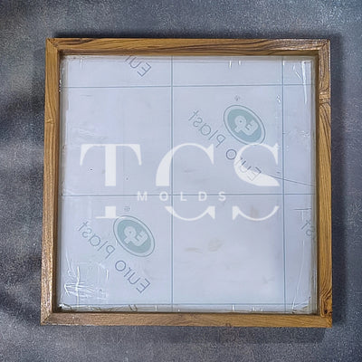 Teakwood 12x12inch Teakwood Frame Floating Frame & Wall Display - display frame/stand for resin art and craft projects