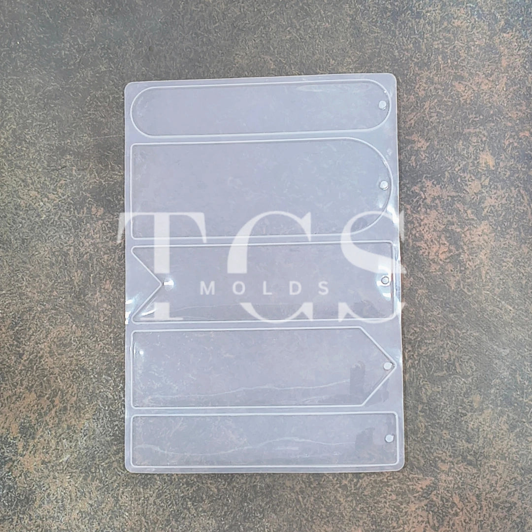 Silicone Resin 5 in 1 Bookmark Mold Silicone Mold for Epoxy & Resin Art