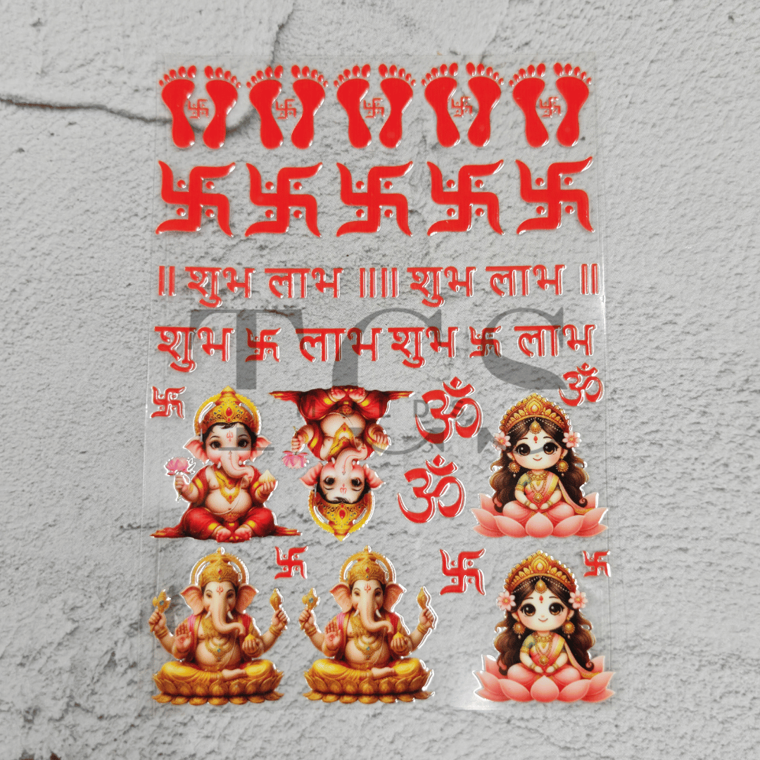 Ganesha Om mantra UV DTF transfer sheet
