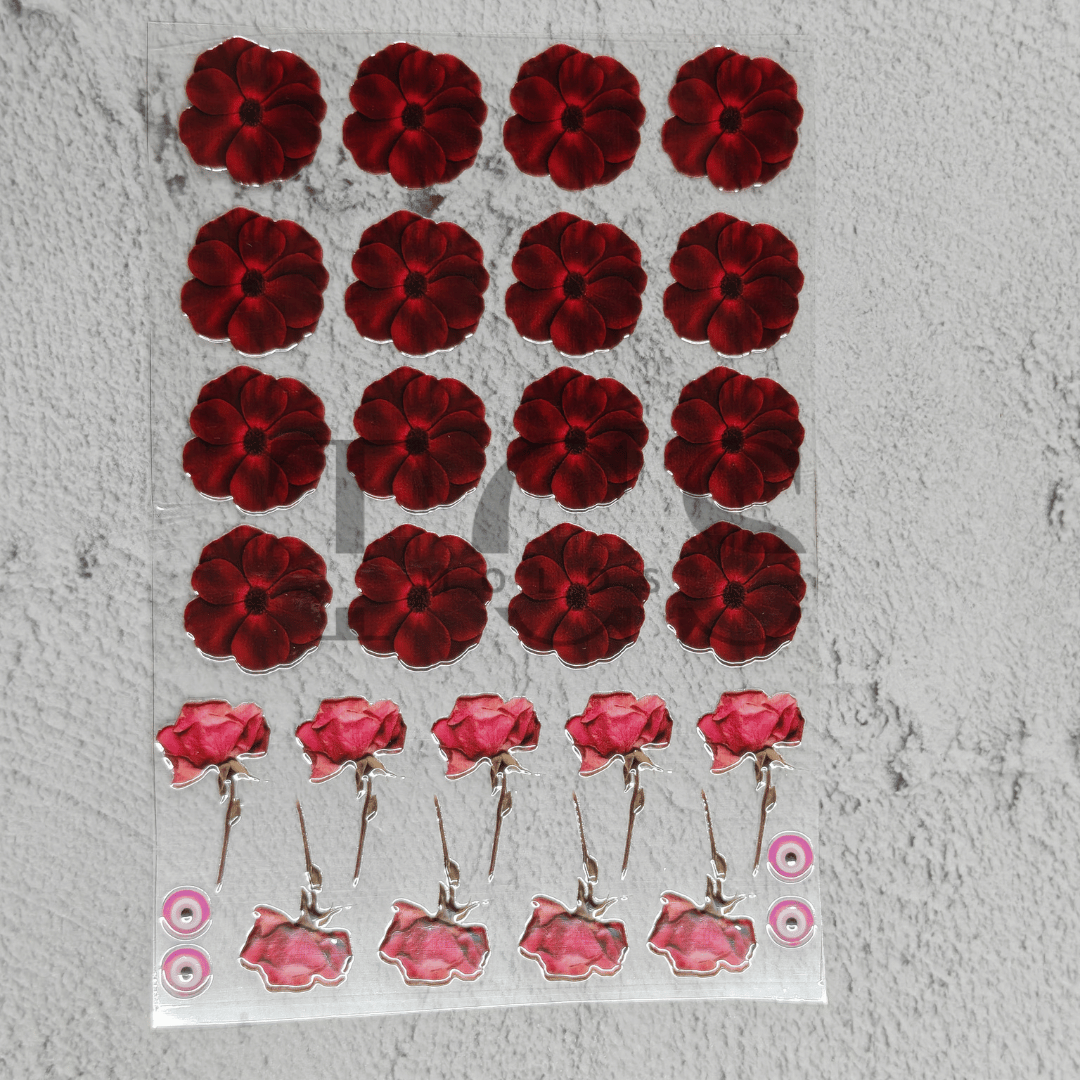 Red roses UV DTF transfer sheet
