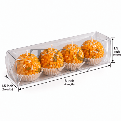4 cavity PVC ladoo box for sweet packaging
