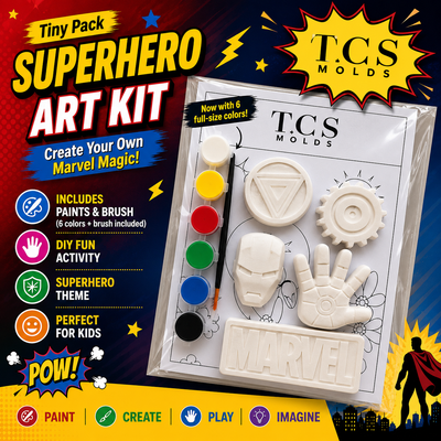 Superhero Art Kit - DIY craft kit for resin art and craft projects