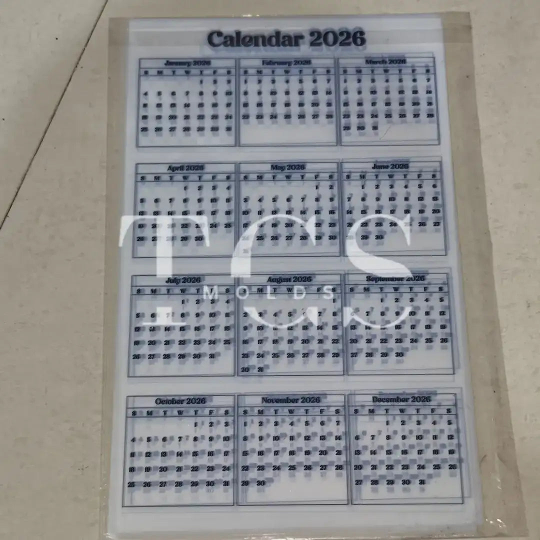 A4 Calendar insert sheet