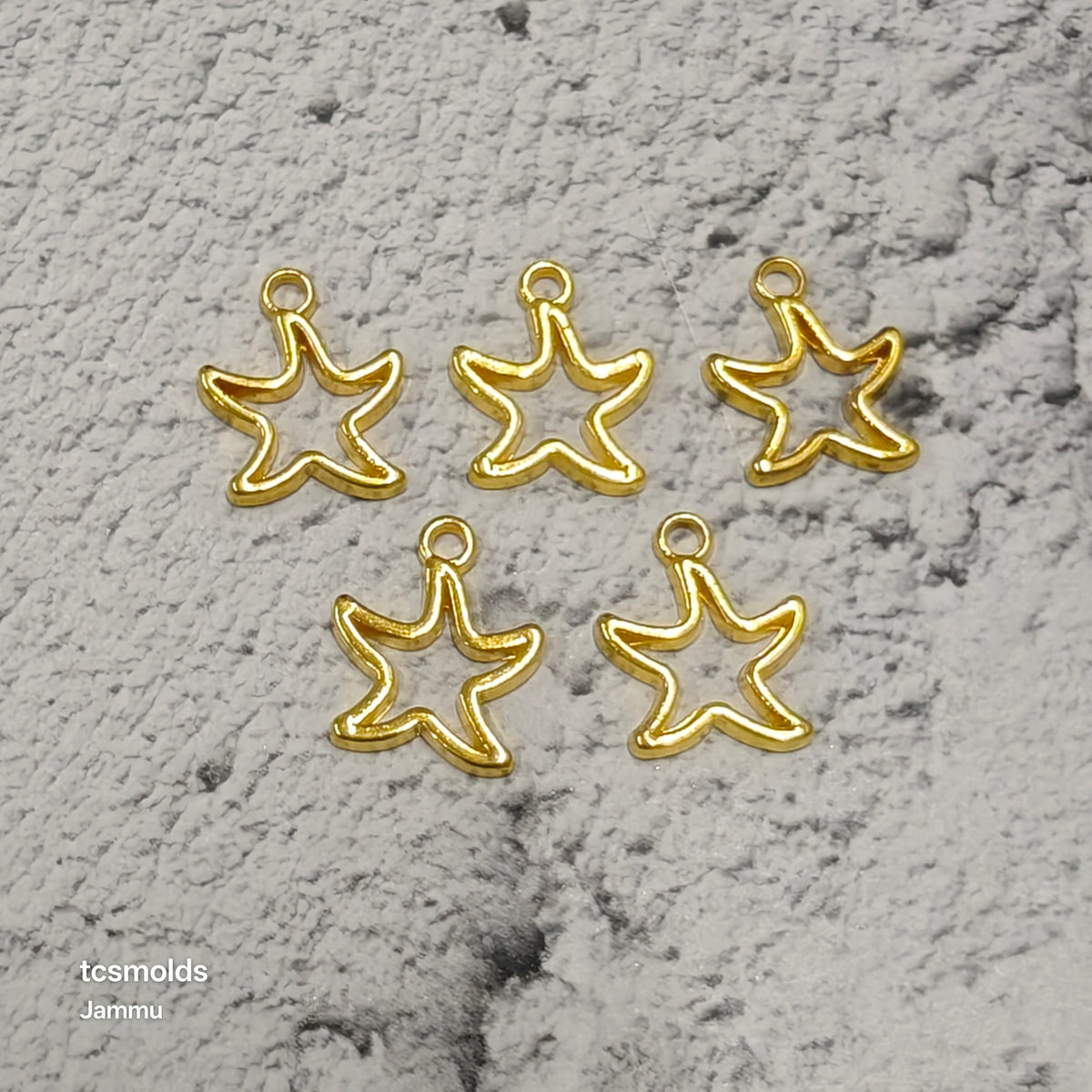 Star Fish Bezels Set of 5 - craft supply for resin art and craft projects