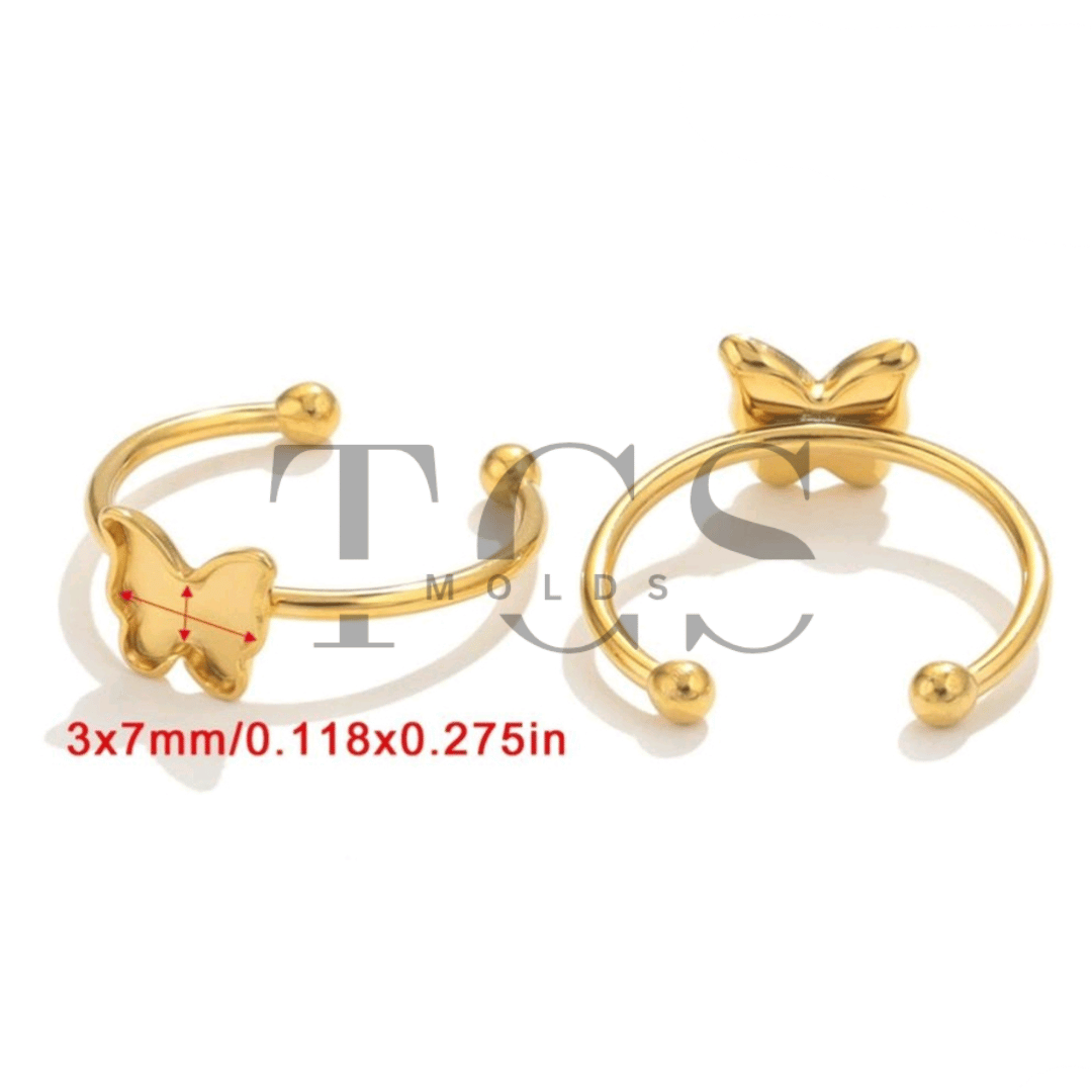 Butterfly Anti tarnish ring bazel