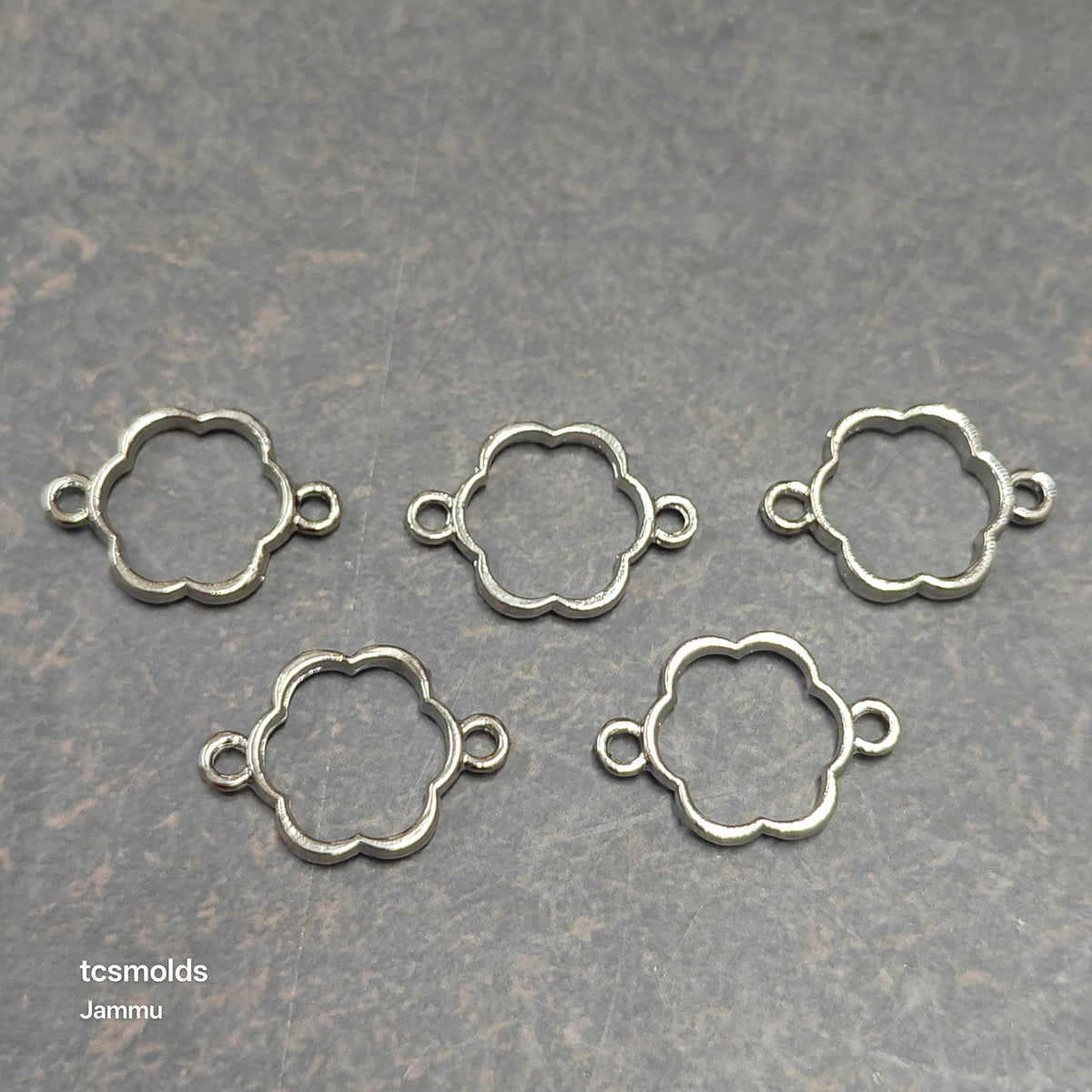 Rakhi silver Bazel pack of 5 (flower)