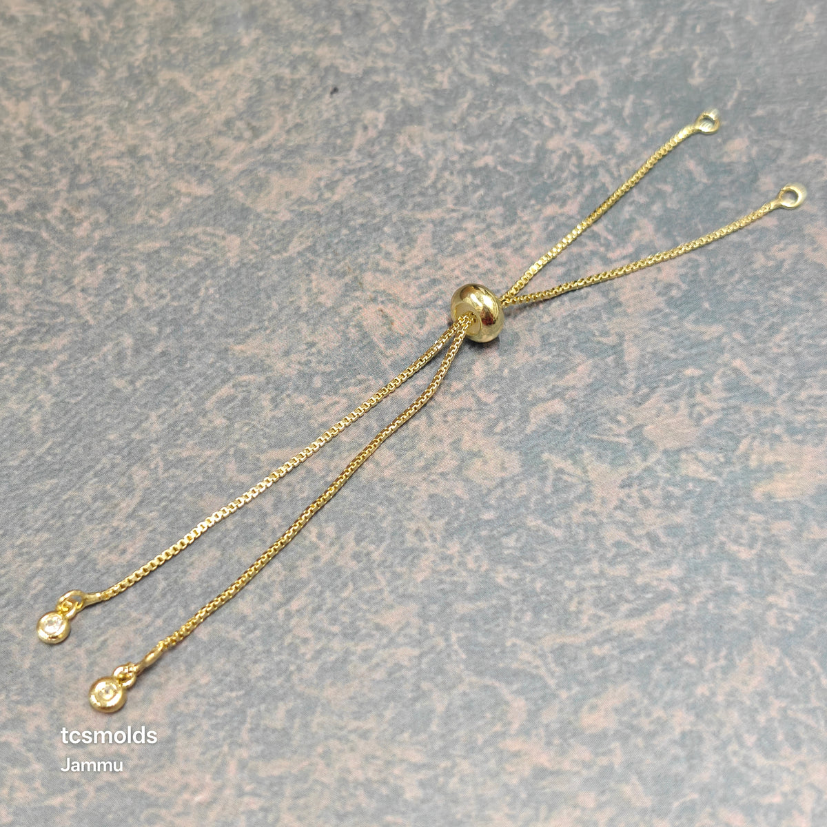 Stone chain anti tarnish high quality adjustable chain (golden)