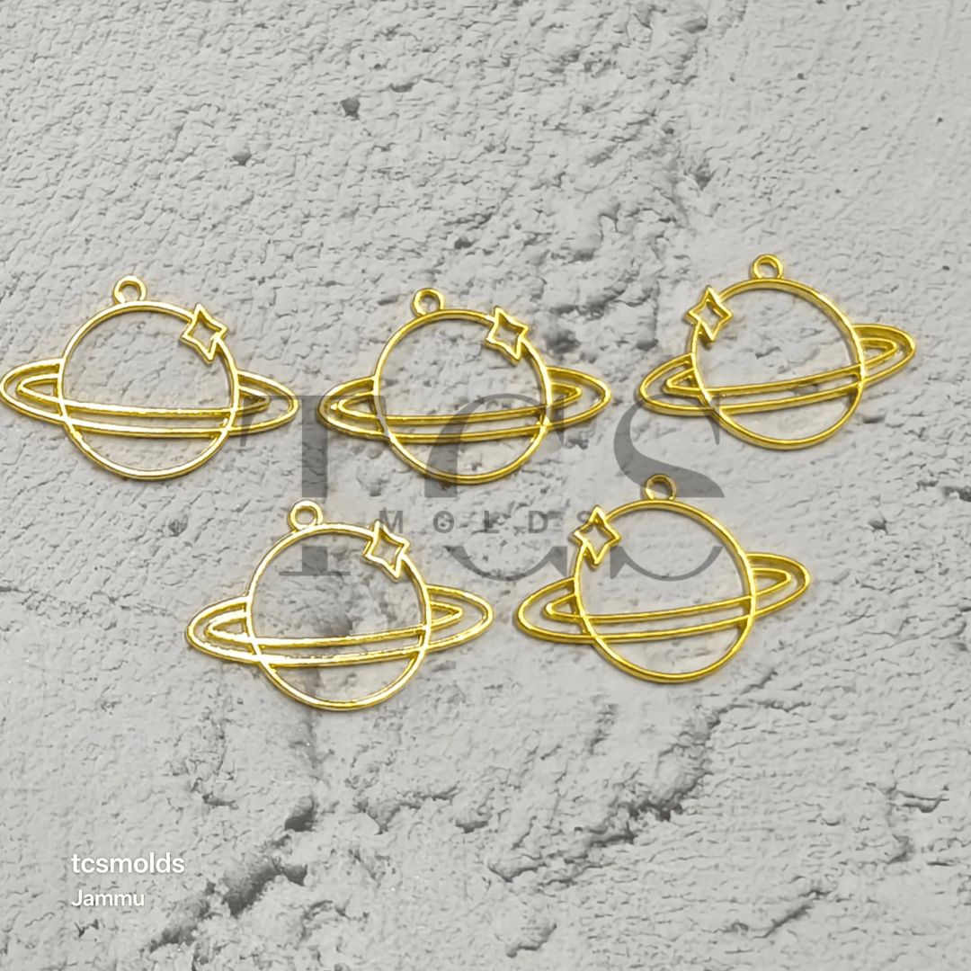 Planet Bezel Set of 5 - craft supply for resin art and craft projects