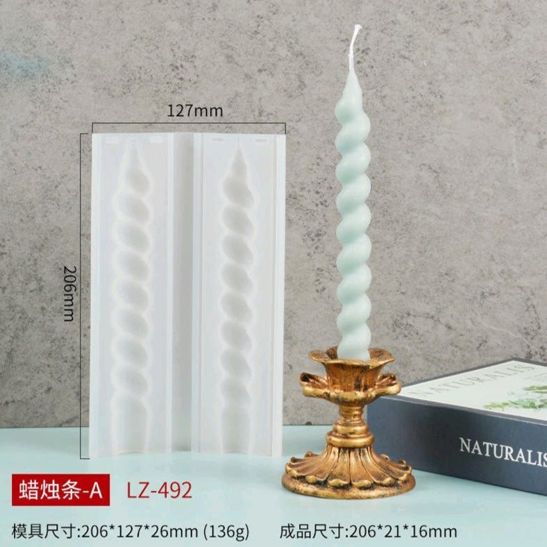 Spiral taper pillar mold | Silicone Mold for Resin & Candle Casting India