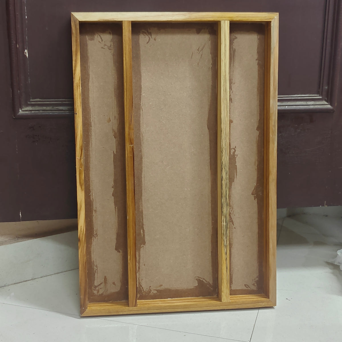 3 Partition Teakwood Frame 16x24 Floating Frame & Wall Display