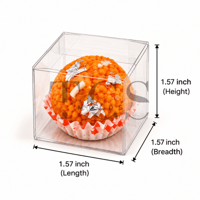 1 cavity PVC ladoo box for single ladoo packaging