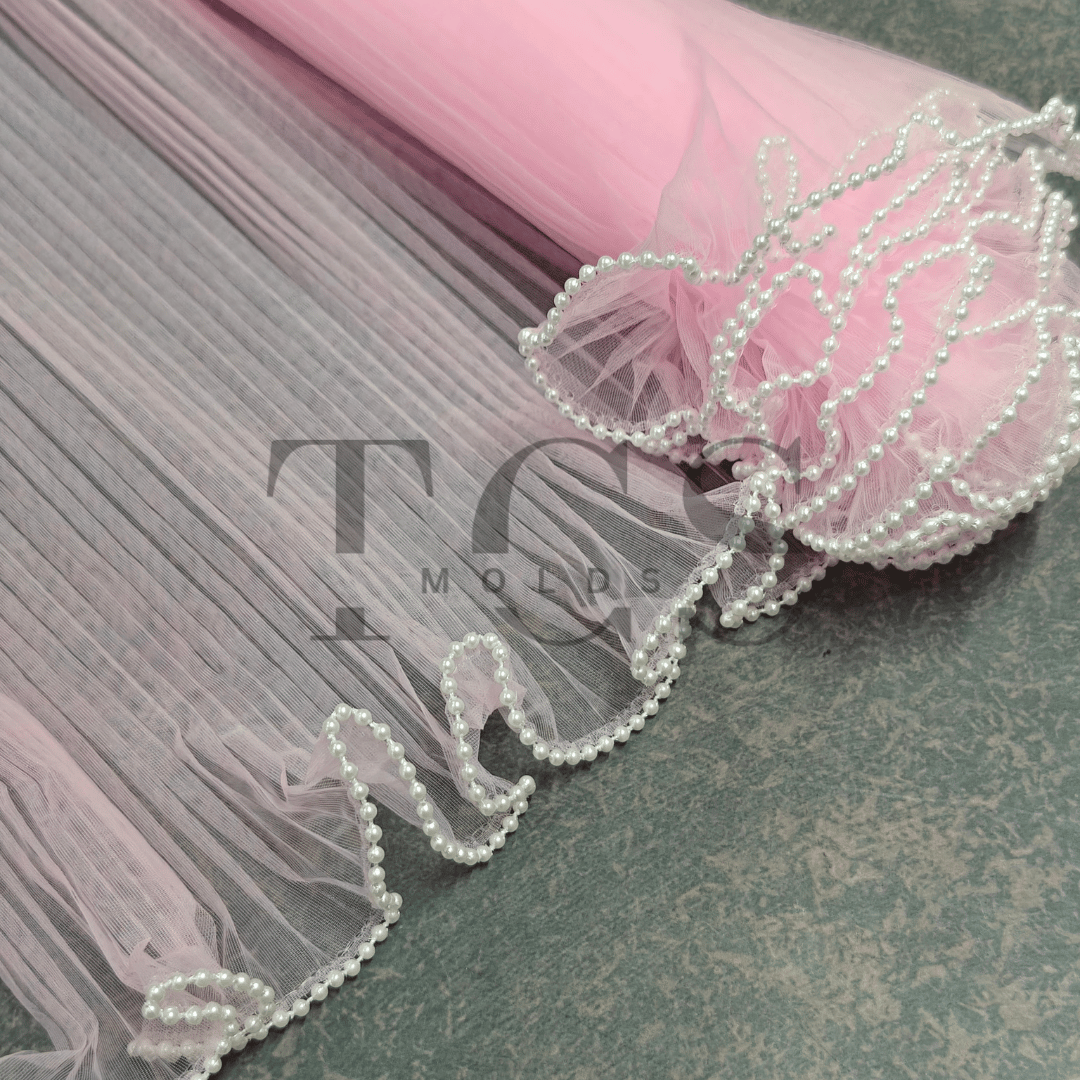 Baby pink Pearl boutique mesh