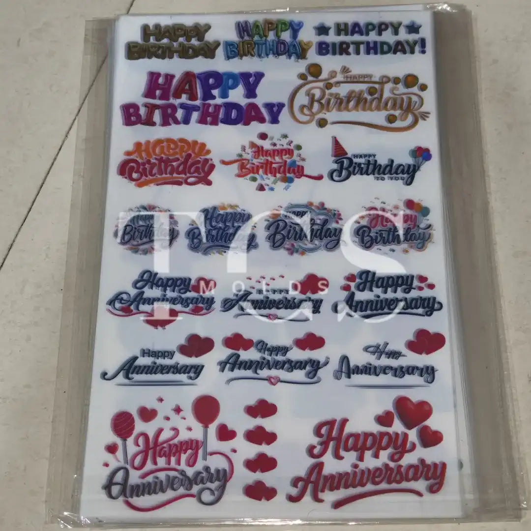 A4 Happy anniversary insert sheet