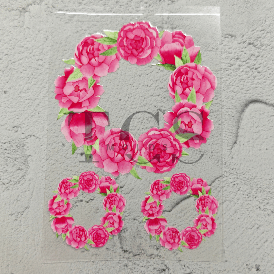 A6 Uv dtf sheet flower ring