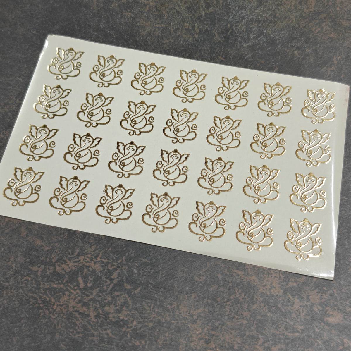 A5 ganeshji embossed sticker sheet