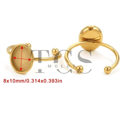 Small Oval Anti tarnish ring bazel