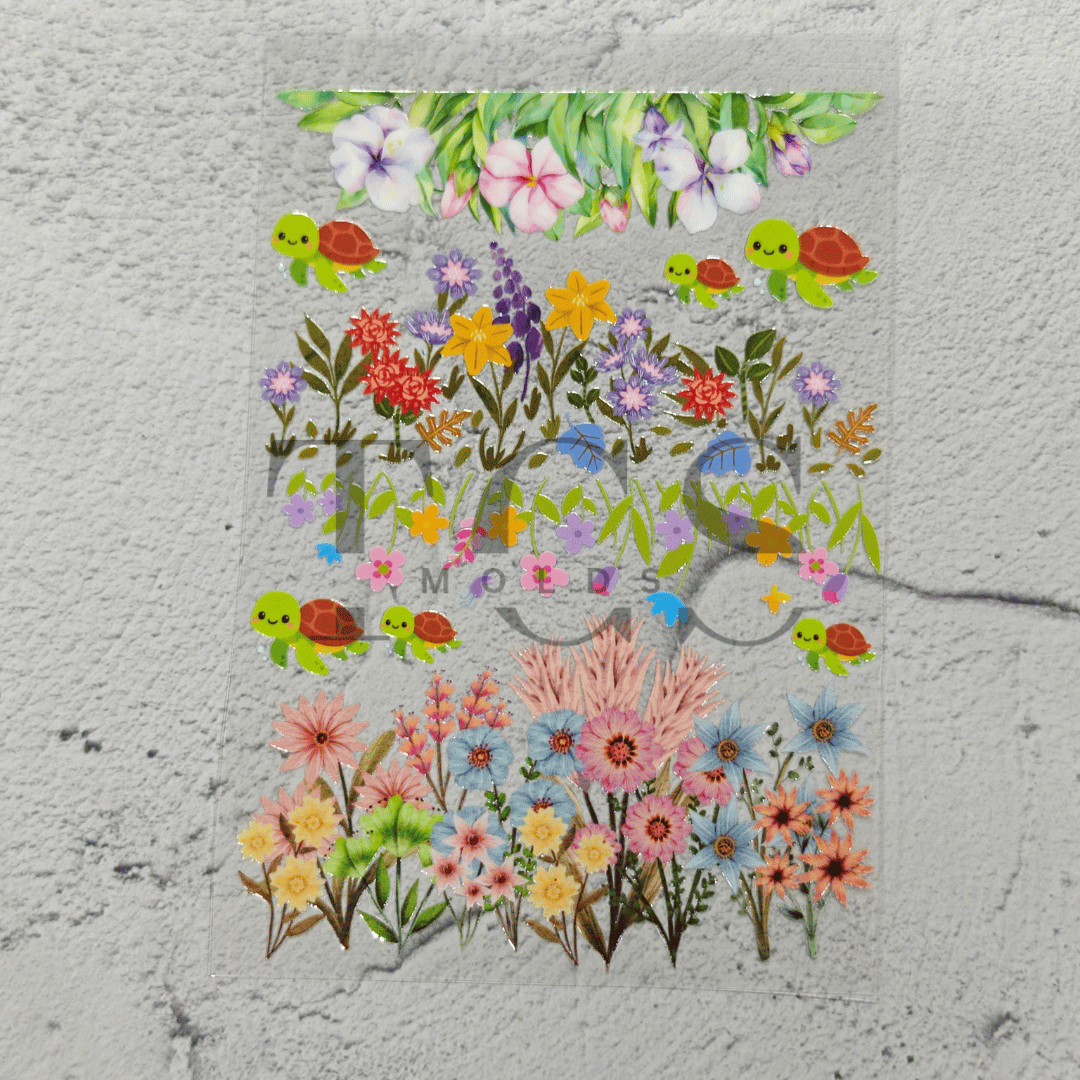 A6 Uv dtf sheet floral