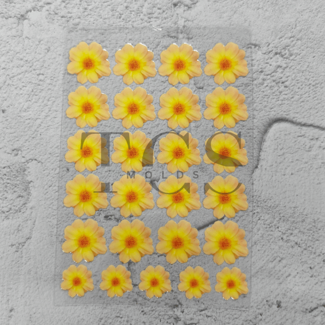 A6 Uv dtf sheet yellow flower