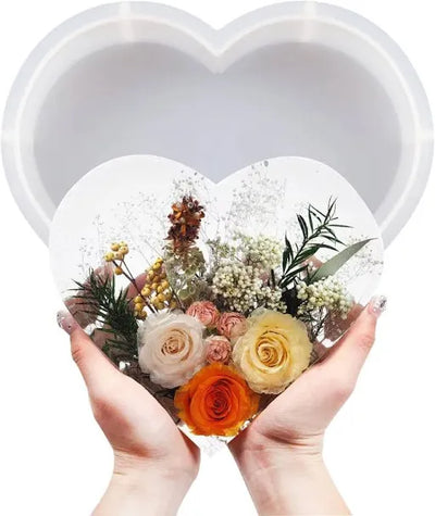 Silicone Resin 8inch Deep Heart Mold Silicone Mold for Epoxy & Resin Art