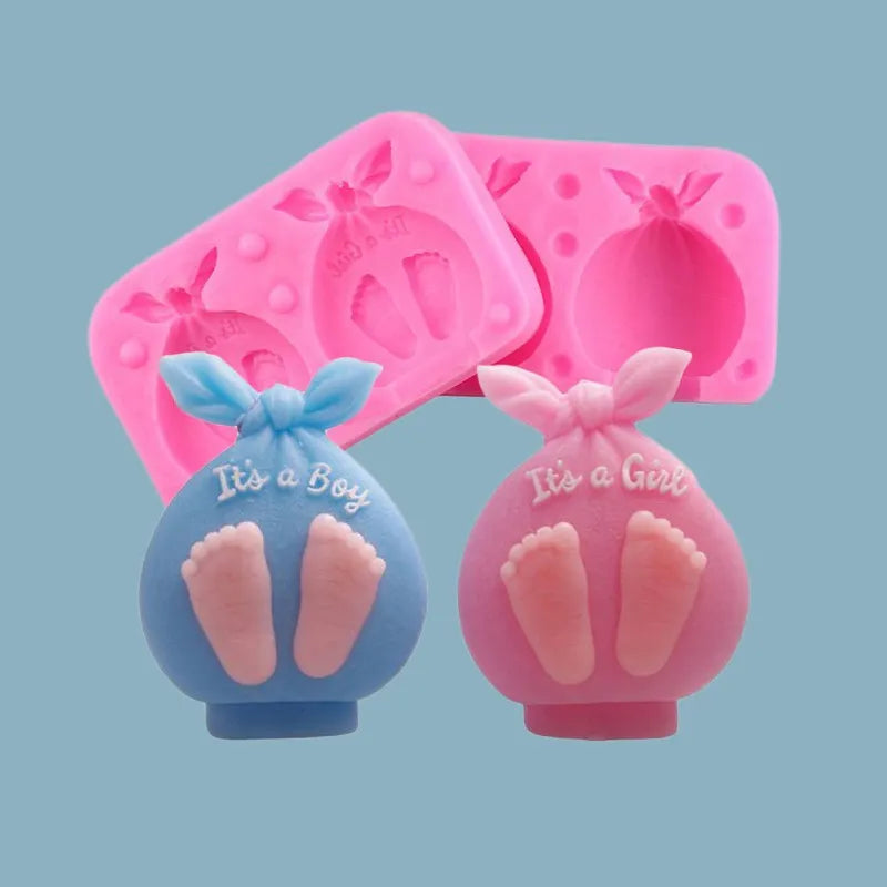 Baby feet silicone mold for resin and candle casting