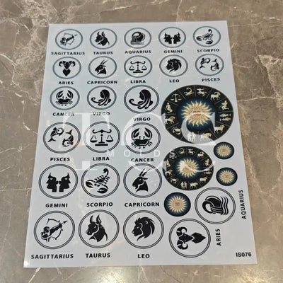 A4 zodiac sign insert sheet