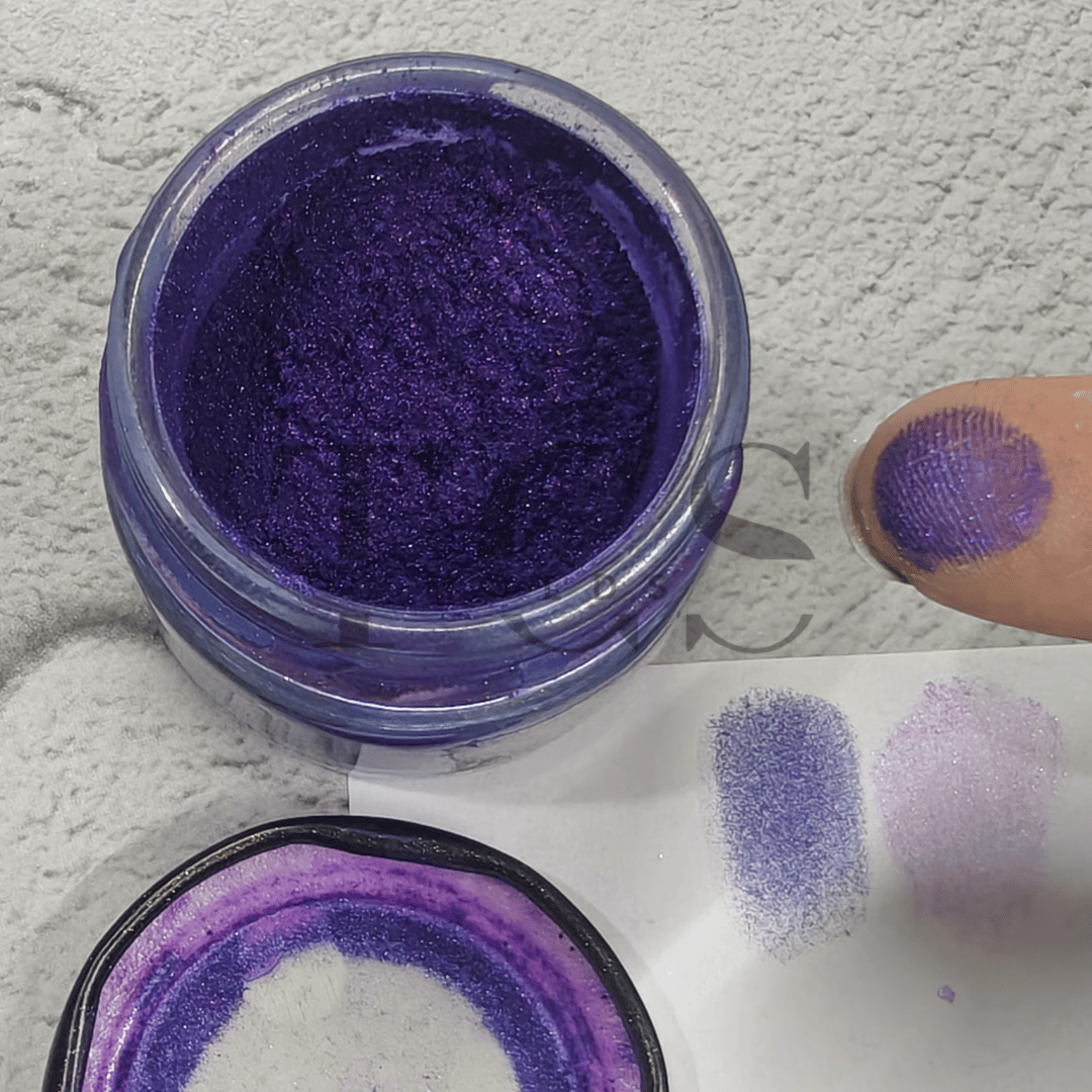 Dark violet pearl power pigment