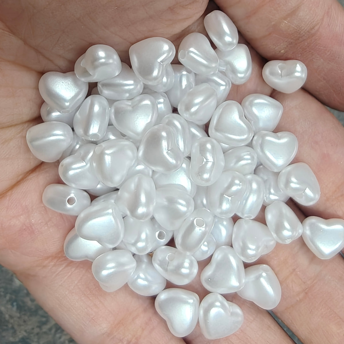 Heart pearl beads