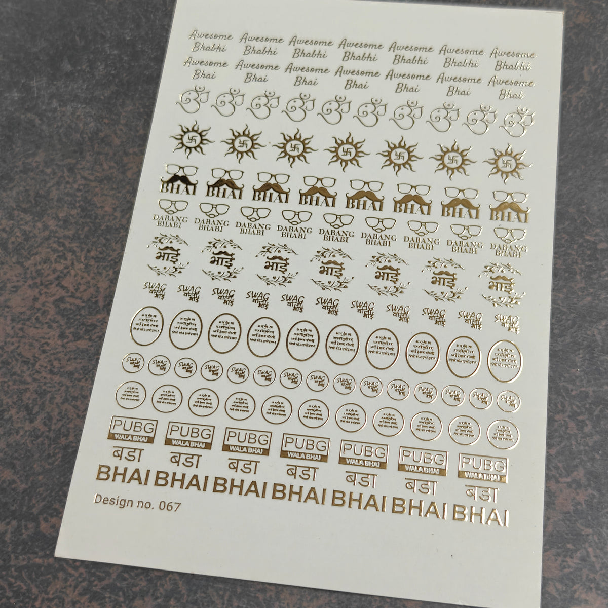 A5 rakhi sticker sheet 4