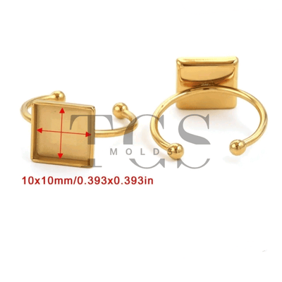 Square Anti tarnish ring bazel