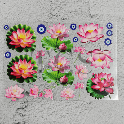 Lotus and evil eye UV DTF transfer sheet for resin art