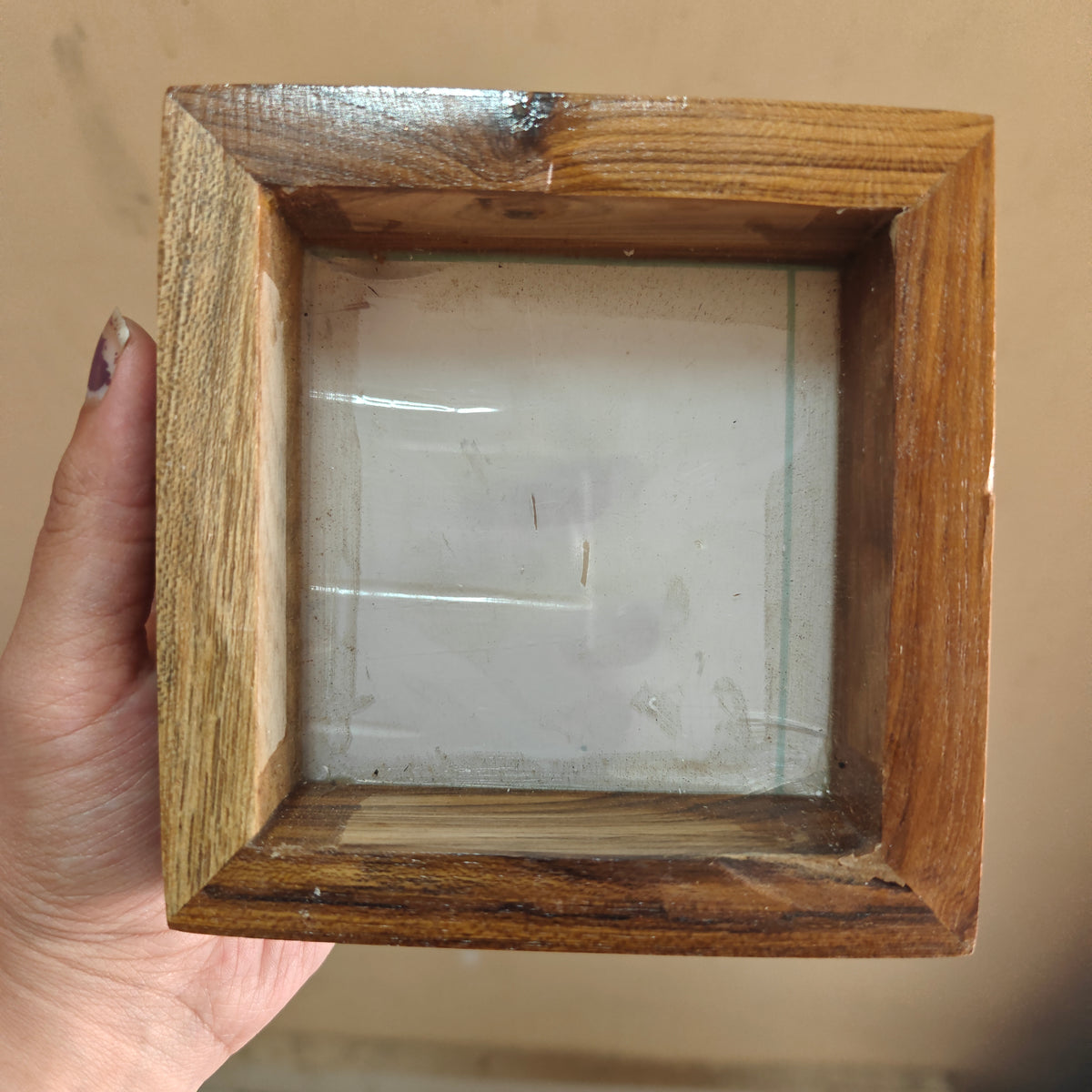 4x4inch Teakwood Frame Floating Frame & Wall Display