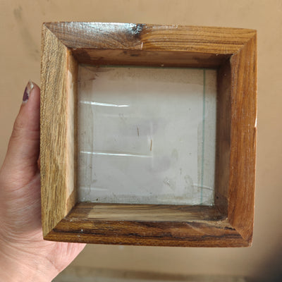 4x4inch Teakwood Frame Floating Frame & Wall Display