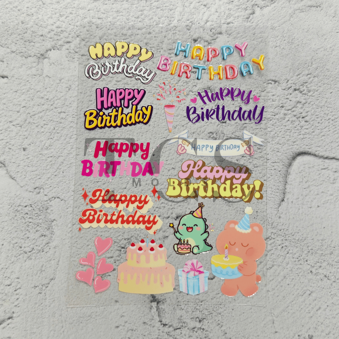 A6 Uv dtf sheet birthday