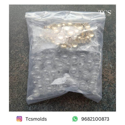 Mini Glass Balls With Cap 10pc for Resin Art | Premium Epoxy Resin Supplier India