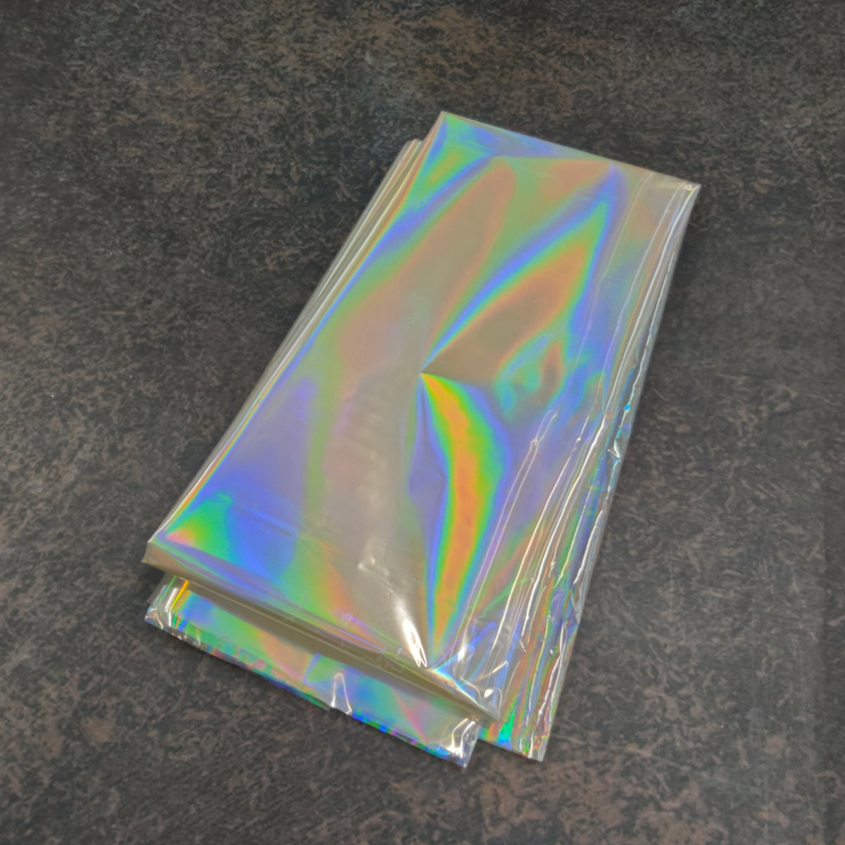 A4 Holographic Sheet Milky Rainbow - craft supply for resin art and craft projects