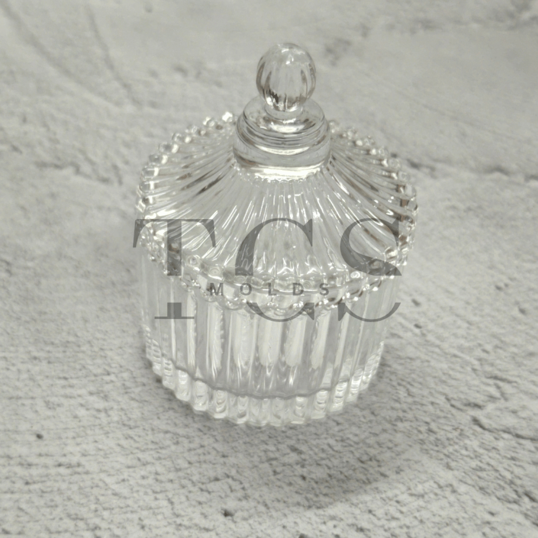 Glass Candle Jar – Clear Container Jar for Soy Wax & Paraffin Candle Making India