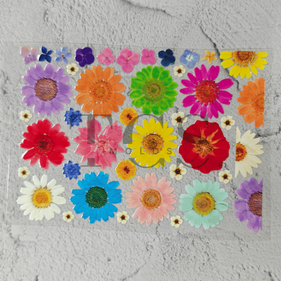 A6 Uv dtf sheet mix daisy