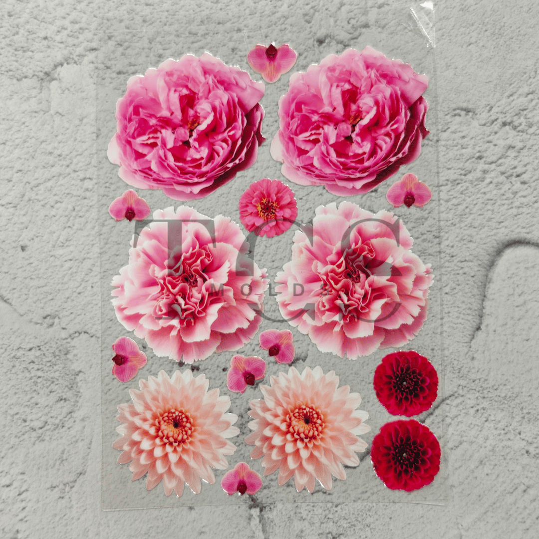A6 Uv dtf sheet peony