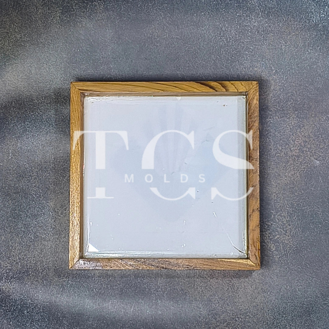 Teakwood 15x15inch teakwood frame Floating Frame for Resin Art & Wall Display | Premium Epoxy Resin Supplier India
