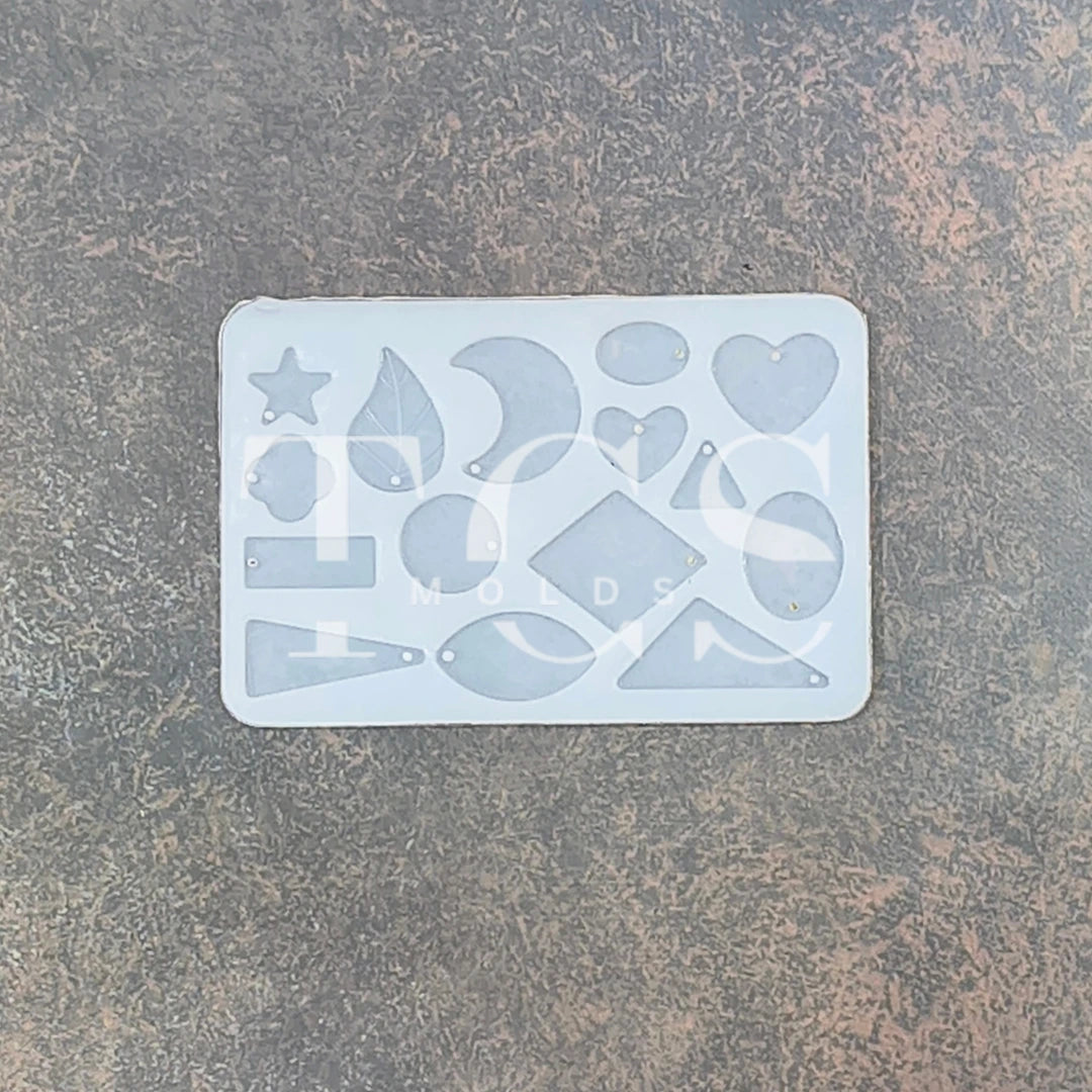 Silicone Resin 15 In 1 Keychain Pendent Mold Silicone Mold for Resin Art for Epoxy & Resin Art | Silicone Mold for Resin & Candle Casting India