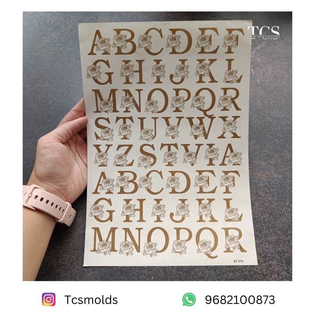 A4 STICKER SHEET- ALPHABETS AND NUNBERS