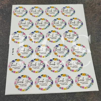 Thankyou sticker sheet 1