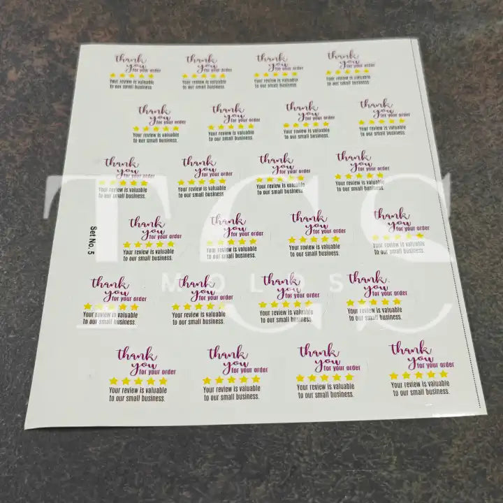 Thankyou sticker sheet 3