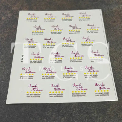 Thankyou sticker sheet 3