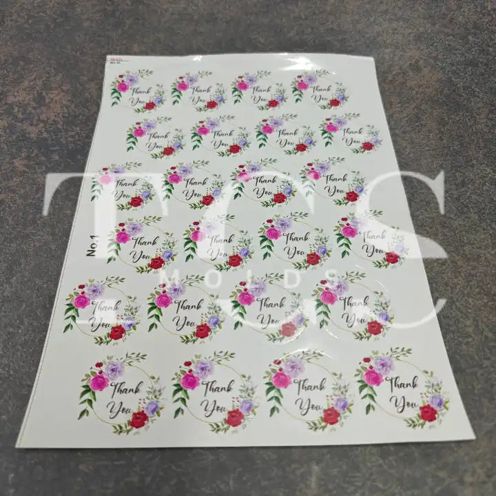 Thankyou sticker sheet 5