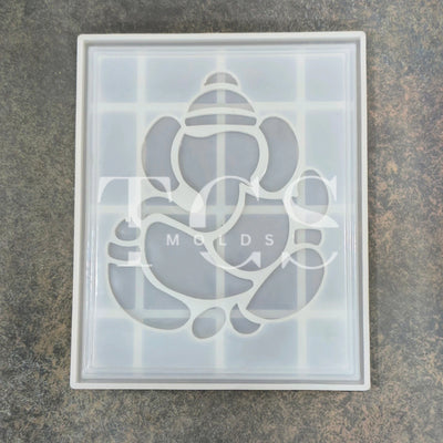 Ganesha Frame Mold Big Silicone Mold for Resin Art Floating Frame for Resin Art & Wall Display | Silicone Mold for Resin & Candle Casting India