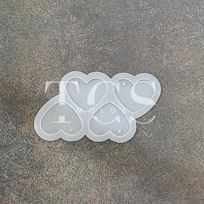 Silicone Resin Heart Keychain Mold Silicone Mold for Resin Art for Epoxy & Resin Art | Silicone Mold for Resin & Candle Casting India