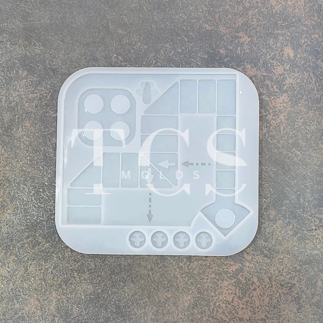 Silicone Resin Ludo Mold Silicone Mold for Resin Art for Epoxy & Resin Art | Silicone Mold for Resin & Candle Casting India