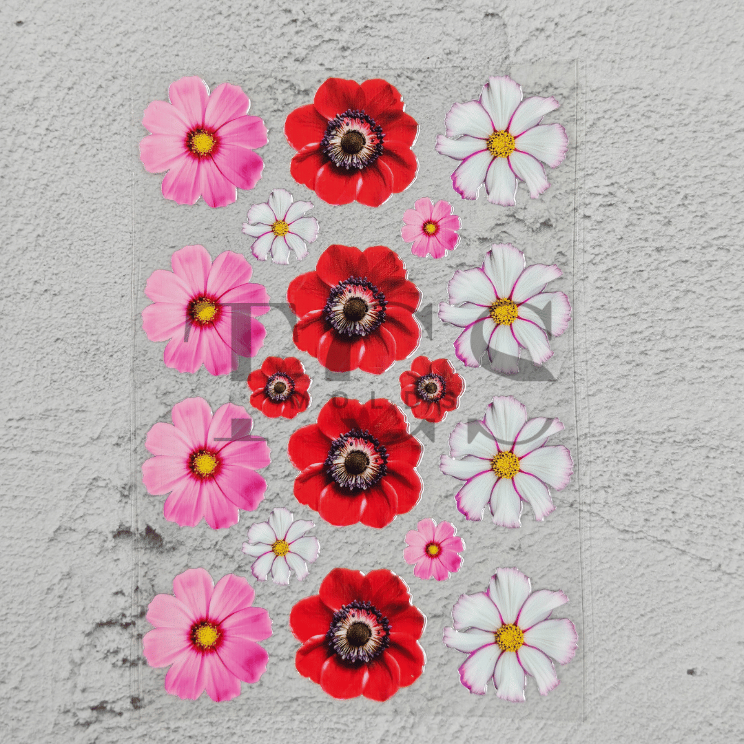 Garden bloom UV DTF transfer sheet